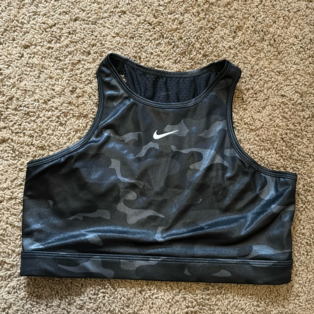 Nike Camo High Neck Sports Bra